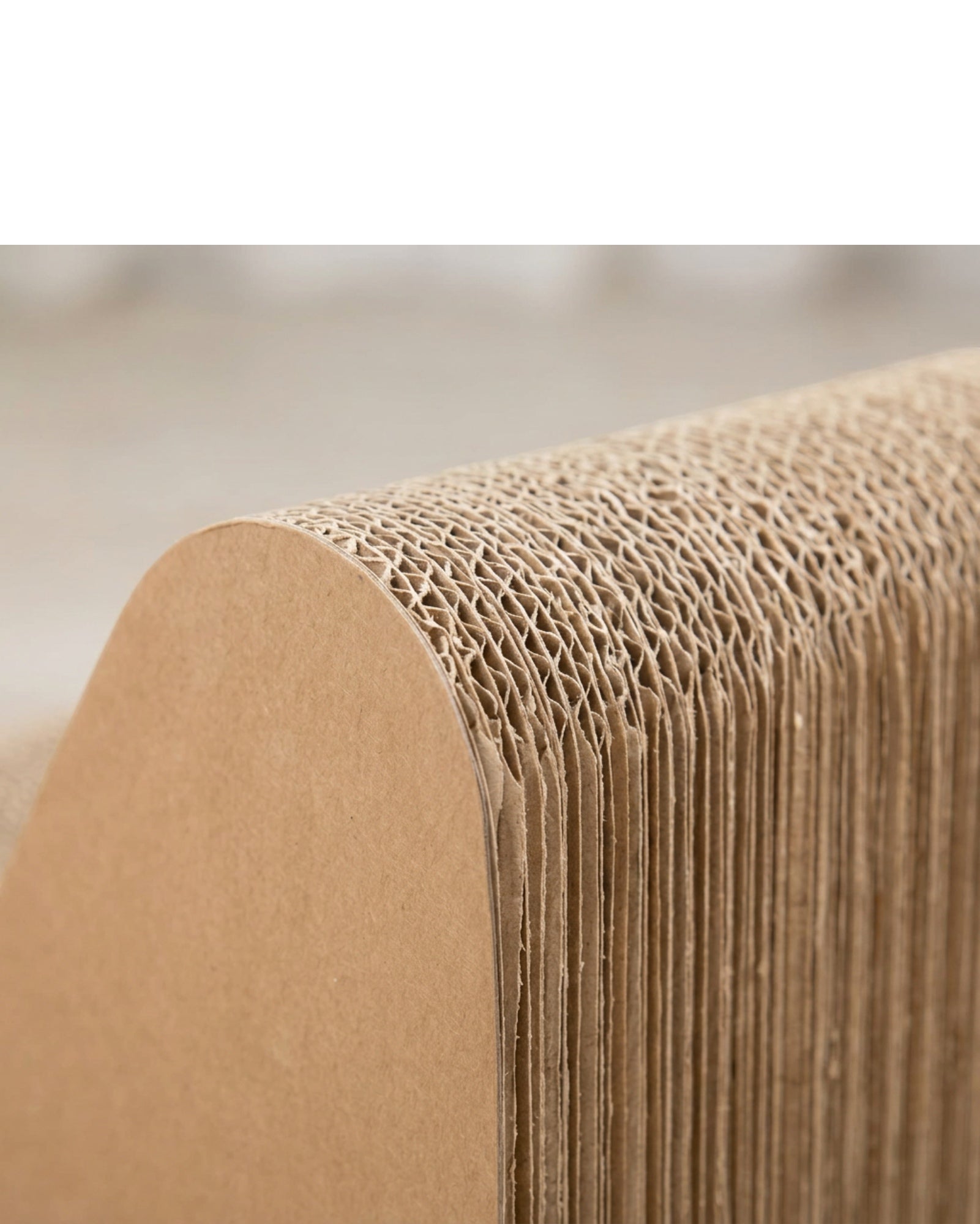 Jmxkb Reversible Wave Corrugated Cat Scratcher 24 Inch Oatmeal - Detail view