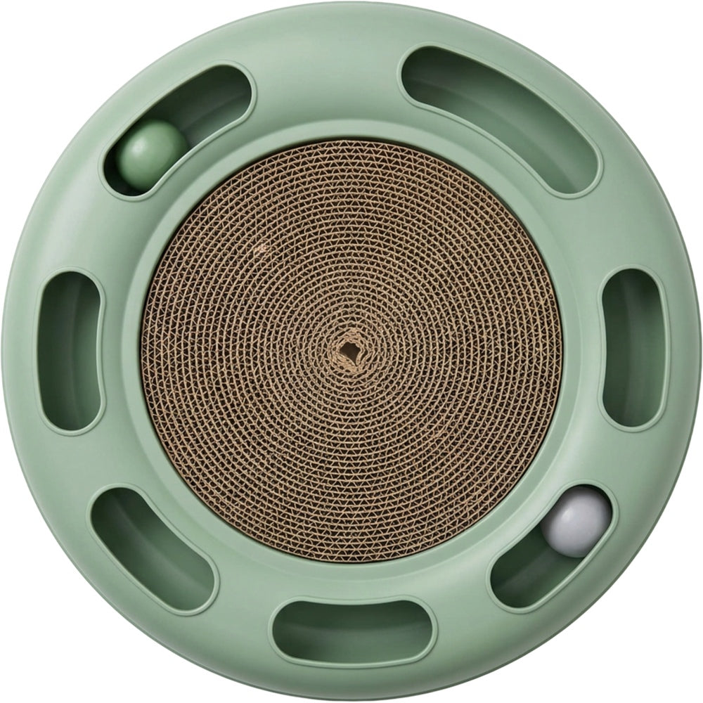 Jmxkb Round Track Corrugated Cat Scratcher 16 Inch Sage - Product view