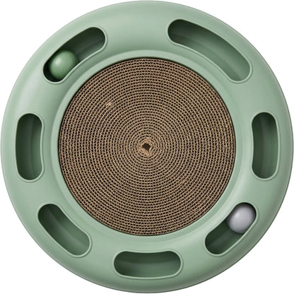 Jmxkb Round Track Corrugated Cat Scratcher 16 Inch Sage - Product view