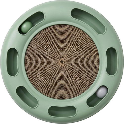 Jmxkb Round Track Corrugated Cat Scratcher 16 Inch Sage - Product view